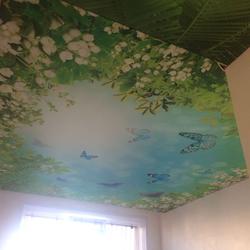 Printed stretch ceiling .